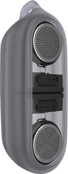 Devia Crystal series TWS speaker with silicon case (2pcs) juodas (10 h)