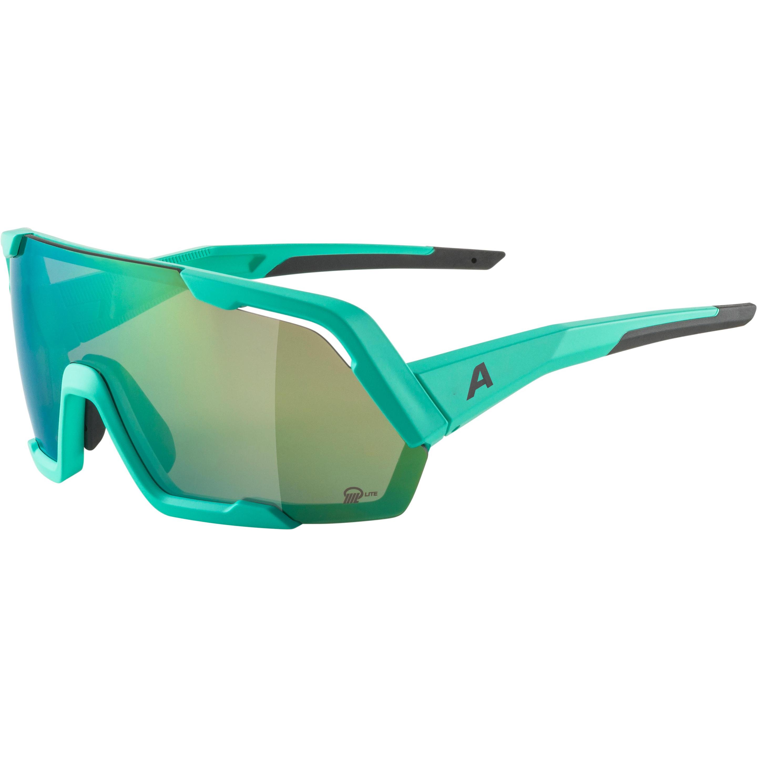 ALPINA SPORTS, Donne, Occhiali sportivi, Rocket Q-Lite (specchio turchese opaco-verde, Verde), Turchese