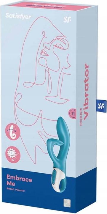 Actual product image Satisfyer Embrace Me Rabbit Vibrator - Turquoise