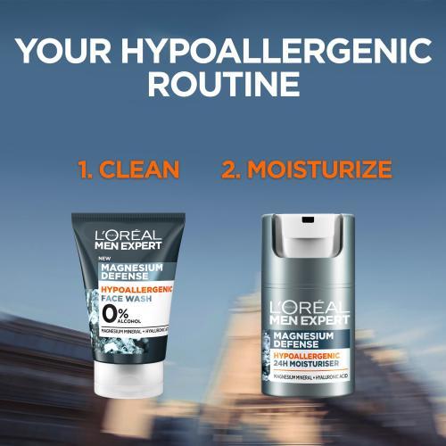 Immagine prodotto L'Oréal Paris L'Oral Paris - Men Expert Magnesium Defense (Face Wash) 100 ml Gel detergente per pelli sensibili (Gel detergente, 100 ml)