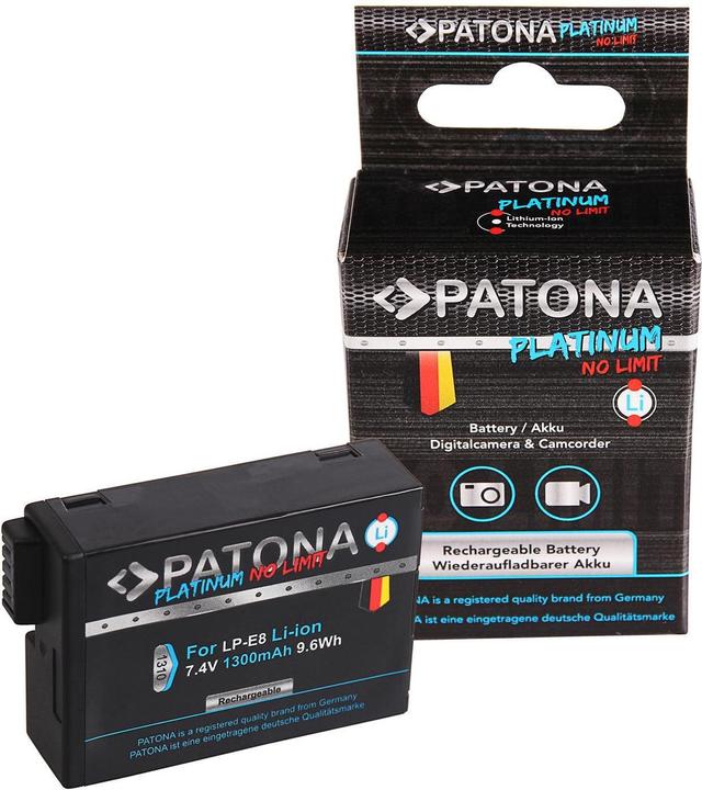 Actual product image Patona Platinum battery Canon LP-E8 (Camera battery)