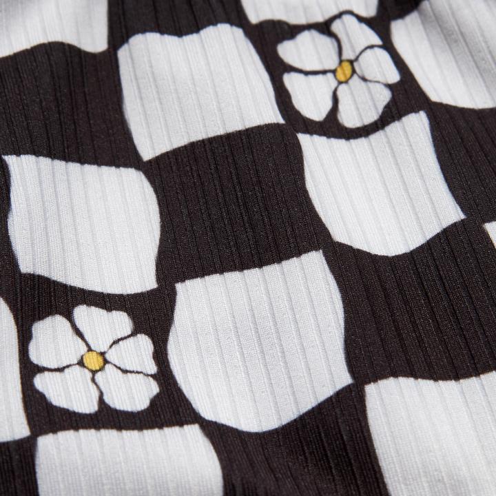 Produktbild Olaian Bikini-Oberteil Mädchen Bustier verstellbar 500 Nora schwarz/weiss (140)