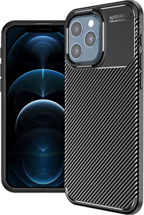 Produktbild Techsuit - CarbonFiber - iPhone 12 Pro Max - Black (Apple iPhone 12 Pro Max)