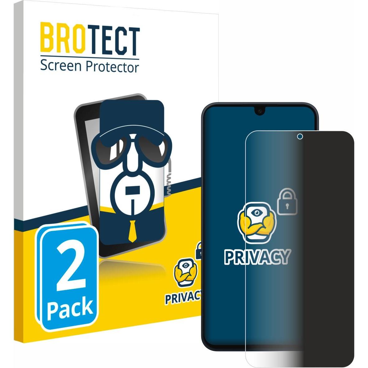 BROTECT Sichtschutzfolie Anti-Spy Privacy Folie Blaulicht-Schutz (2 Stück, Samsung Galaxy A16), Smartphone Schutzfolie, ...