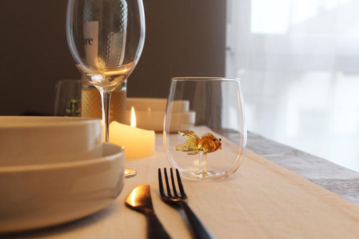 Immagine prodotto Winkee - Drinking Glasses - Handmade Glasses Goldfish (1 x)