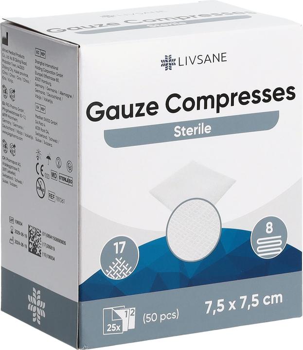 Image du produit Livsane Mullkompresse 7.5x7.5cm steril