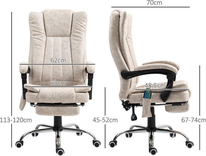 Produktbild Swisshandel24 Bürostuhl mit Vibrationsmassage, Ergonomischer Schreibtischstuhl, Liegefunktion