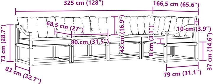 Produktbild vidaXL Gartenmöbel Set