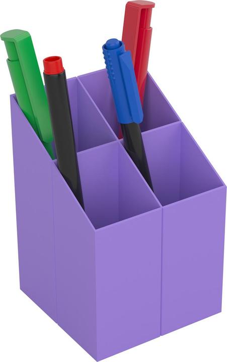 Produktbild Ico Schreibtisch-Organizer quadratisch, 4 Fächer, violett