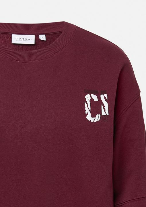 Produktbild Comma Sweatshirt Sweater mit Artwork und seitlichen Reissverschlüssen (32)