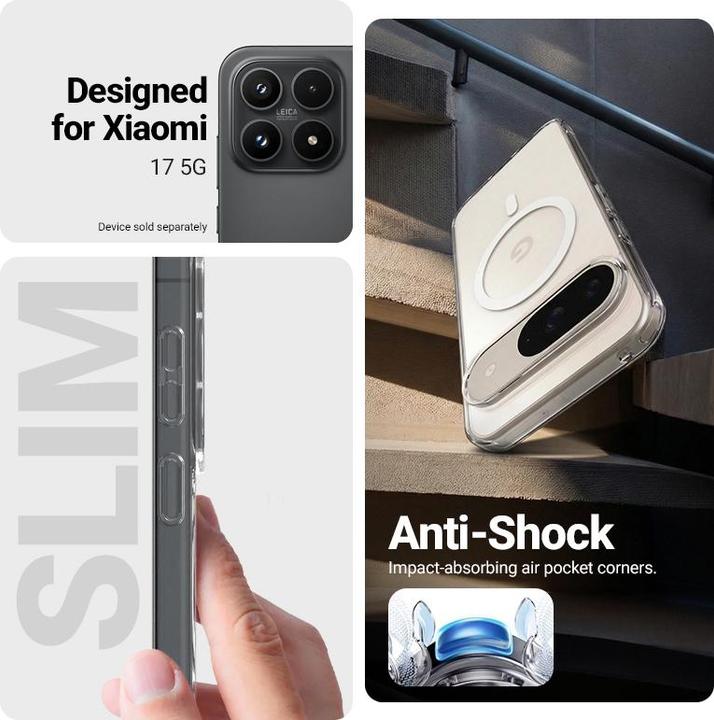 Produktbild Crong Hybrid Clear Magnetic - Etui MagSafe Xiaomi 17 (przezroczysty) (Xiaomi 17)