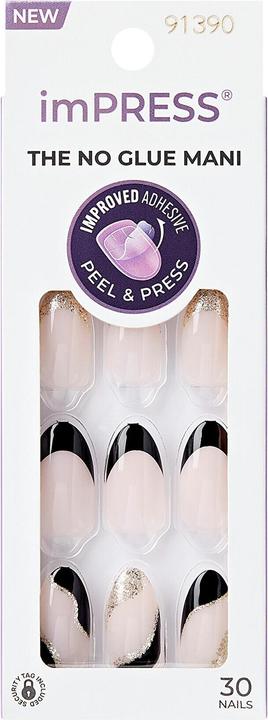 KISS Self-Adhesive Nails Impress Nails Illusion - 30 Pieces (Artificial nails)
