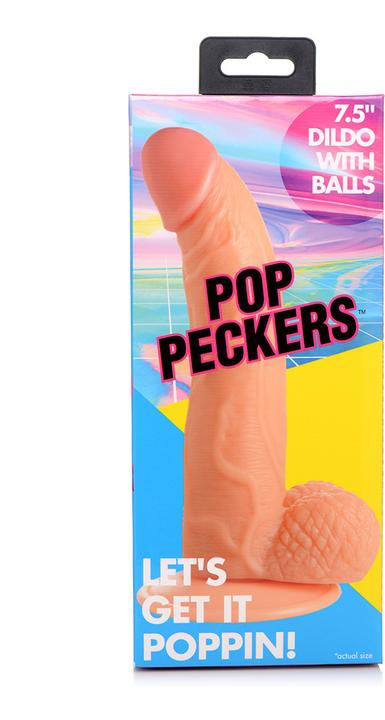 Actual product image Pop Peckers Poppin Dildo 19 cm - Beige