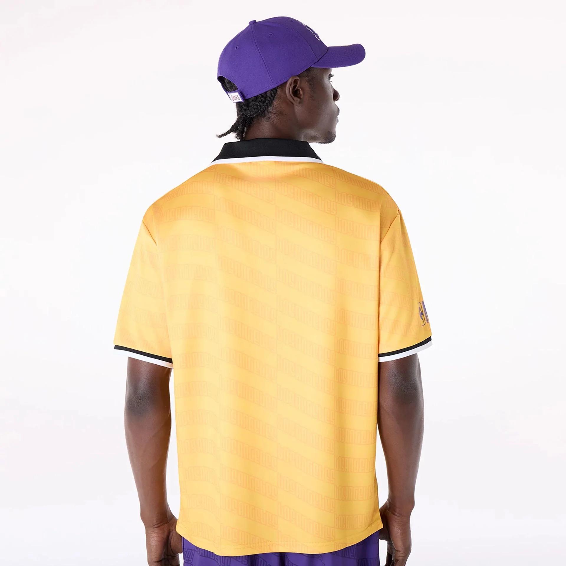 Thumbnail - New Era, Shirt, Oversized T-Shirt Los Angeles Lakers Soccer, Gelb, (XS)