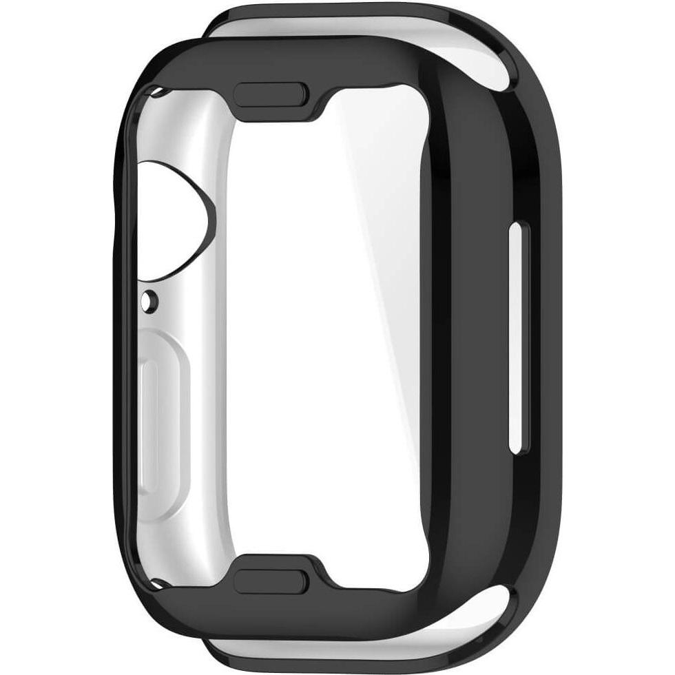 Thumbnail - Cover-Discount Apple Watch 10 - 42mm - Gummi Schutz Case Metall-Look, Smartwatch Zubehör, Schwarz