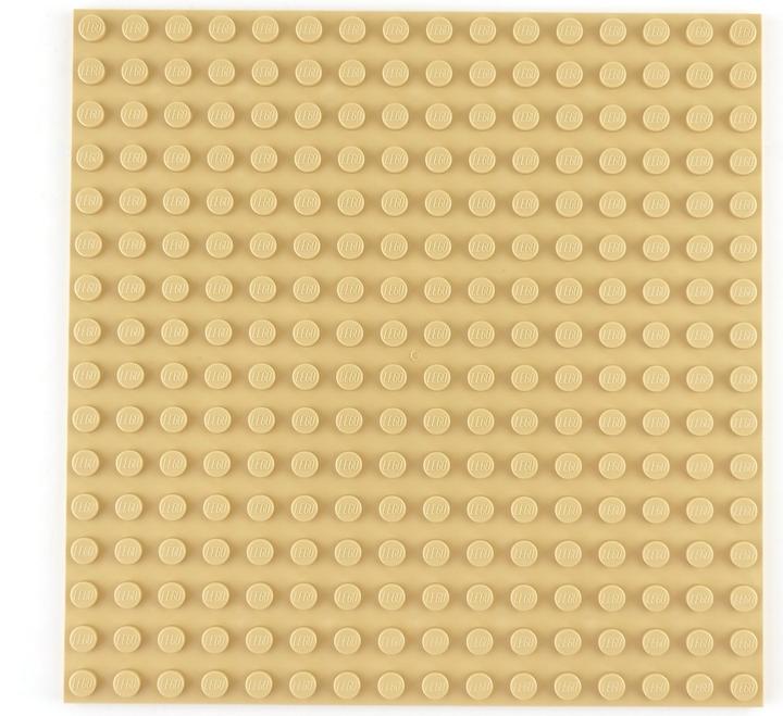 Actual product image LEGO 16x16 Building Plates tan Plates - Buildable on Both Sides - Tan 91405 Quantity 12x (91405, LEGO Accessories)