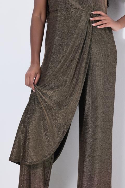 Image du produit Ulla Popken Combinaison sans manches scintillante, décolleté en V et jambe large (60)