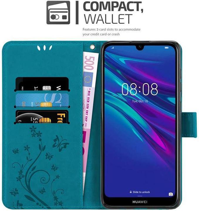 Produktbild Cadorabo Flower Book Cover (Huawei Y6 (2019))