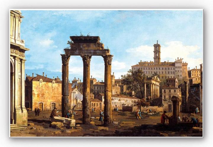 Image du produit Trenddeko Canaletto - Forum avec temple de Castor et Pollux (60 x 40 cm)