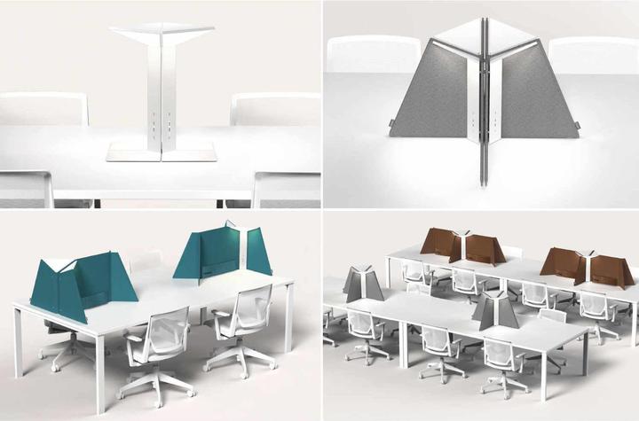 Immagine prodotto Pablo Design Ufficio d'angolo 30 lampada da tavolo con pannello acustico