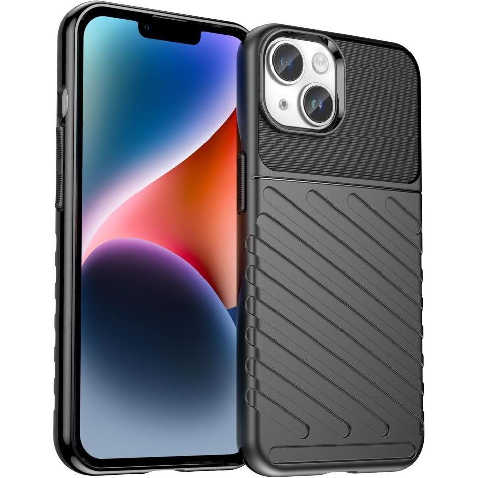 Thumbnail - Hurtel Thunder Case iPhone 14 armored case black (Apple iPhone 14), Smartphone Hülle, Schwarz
