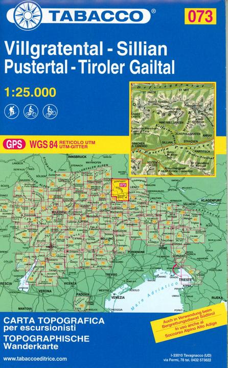Produktbild Wanderkarte 73 Villgratental-Sillian- Pustertal-Tiroler Gailtal