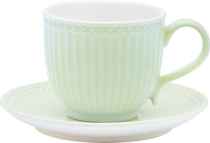 Produktbild Greengate Alice Tasse mit Untertasse pale green 8,5 cm (1 x)
