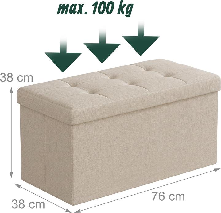 Image du produit Relaxdays Sitzbank aus Stoff (76 cm)