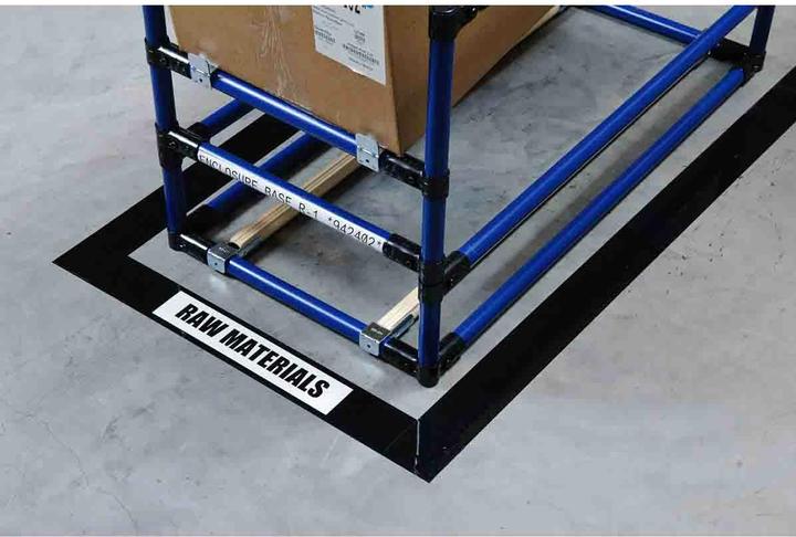 Produktbild Brady B-514, ToughStripe, Bodenmarkierbänder, Polyester, schwarz, 101,6mm x 30m (101.60 mm)