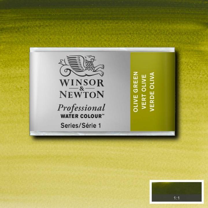 Actual product image Winsor & Newton Watercolour Artists (Olive Green)