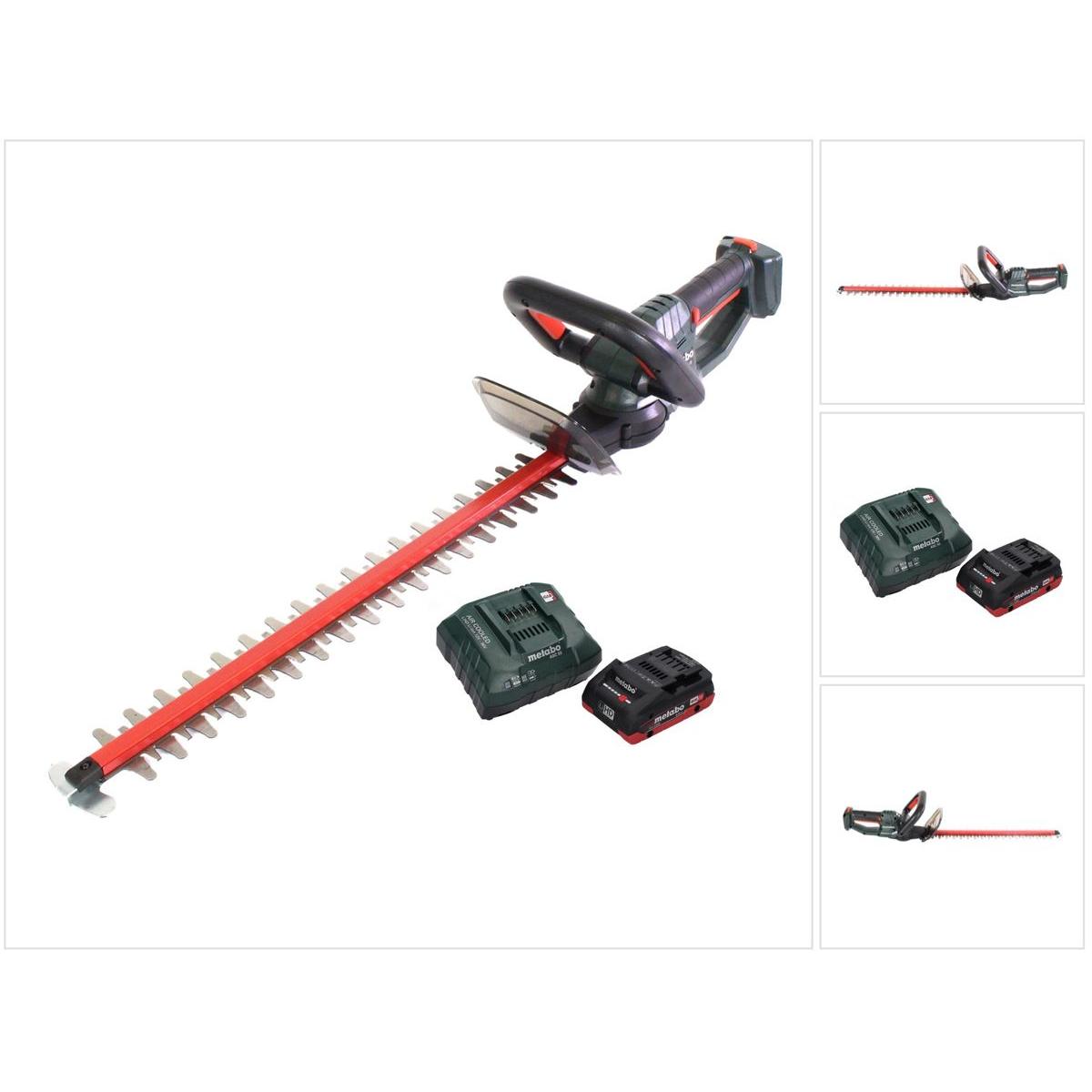 Metabo, Heckenschere, HS 18 LTX 45 Akku Heckenschere 18 V 43 cm + 1x Akku 4,0 Ah + Ladegerät (Akkuheckenschere)