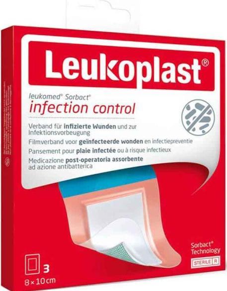Actual product image BSN Leukomed Sorbact 8x10cm sterile (3 pcs) (3 x)