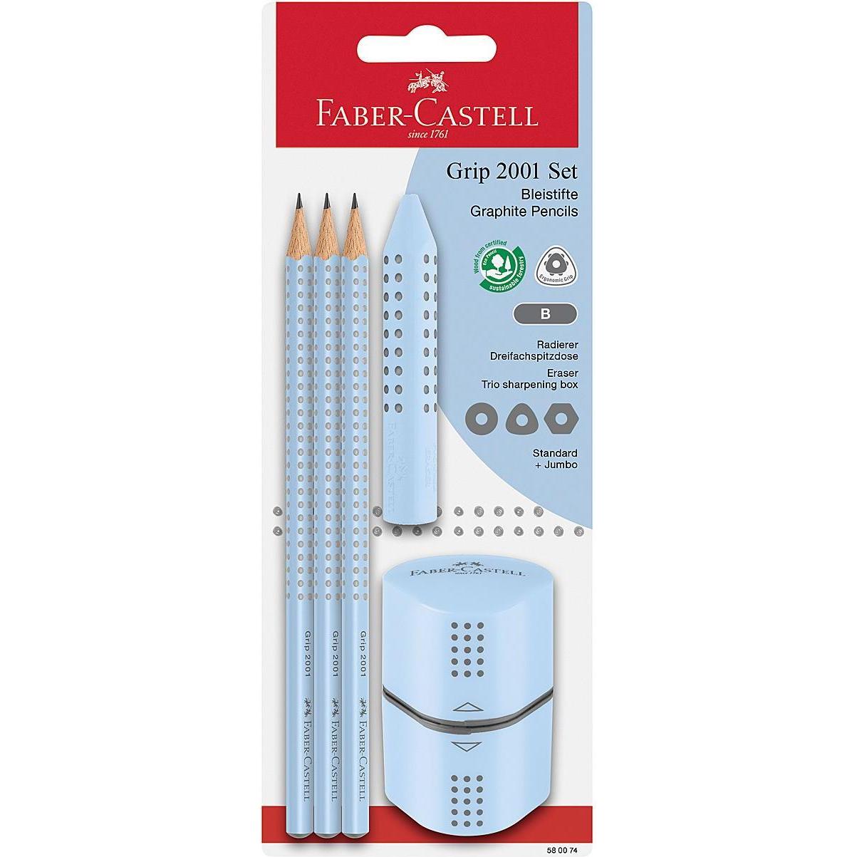 Faber-Castell, Bleistift, Grip 2001 (B, 5 x)