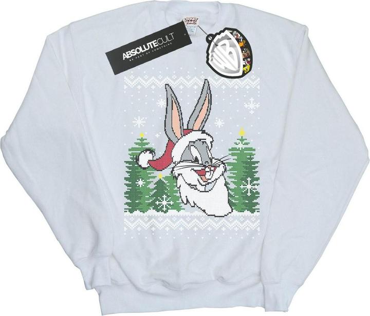Looney Tunes Bugs Bunny Christmas Fair Isle Sweatshirt Jungen (152, 158)