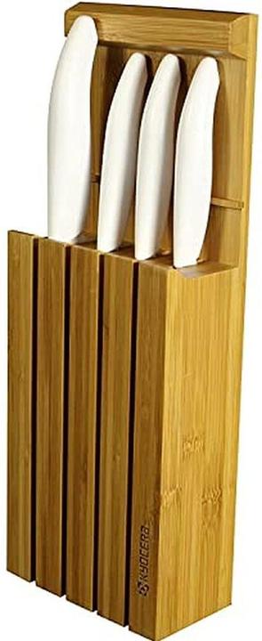 Kyocera Bamboo Knife Block + WHWH Set