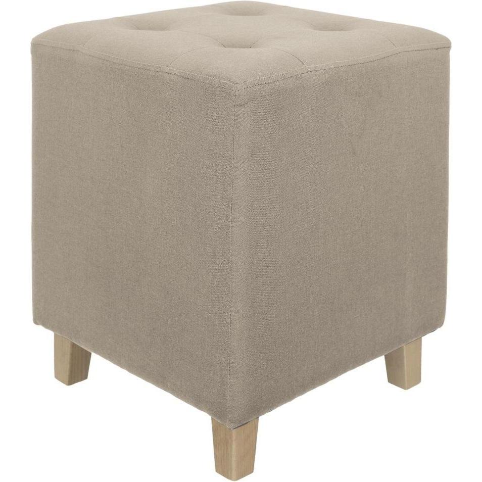Thumbnail - Home Deco Factory, Hocker + Pouf, Sitzhocker Hippolyte beige