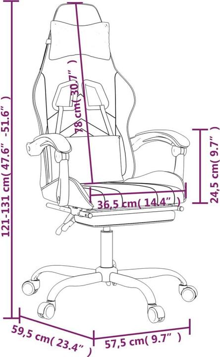 Image du produit vidaXL Gaming-Stuhl (44.50 - 54.50 cm)