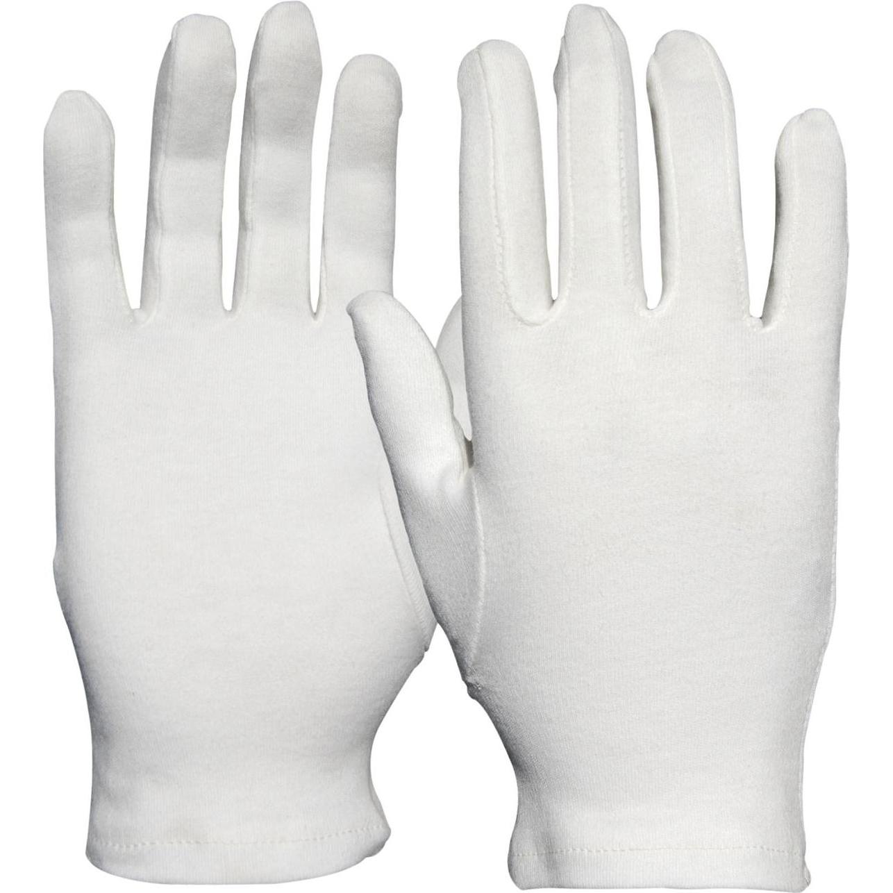 JS, Schutzhandschuhe, 5 x Baumwoll Handschuhe Grösse L/XL/XL/XXL weiss, Qualität waschbar atmungsaktiv für Leder- und La...
