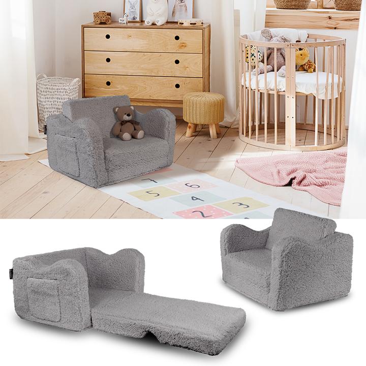 Image du produit Vicco Fauteuil pour enfants Conni, Gris, 60 x 43 cm dépliant (Fauteuil pour enfants)