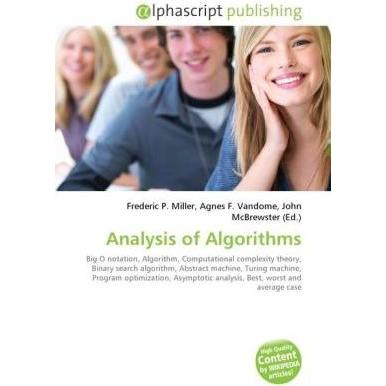 Analysis of Algorithms, Fachbücher von Agnes F. Vandome, Frederic P. Miller, John McBrewster