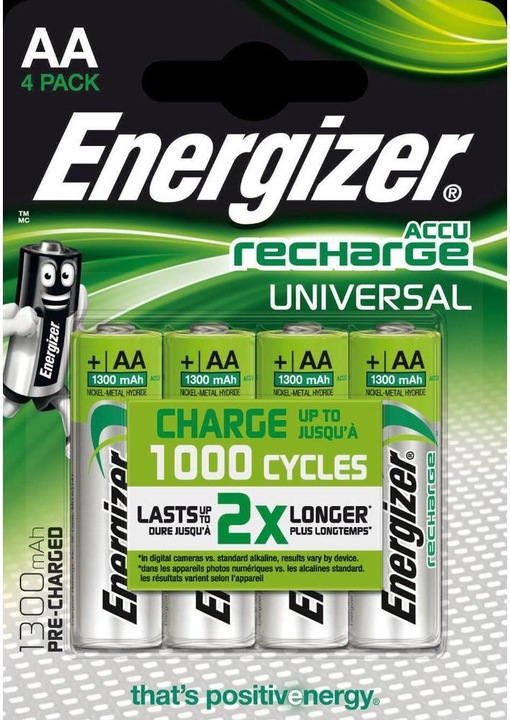 Actual product image Energizer Recharge Universal (4 pcs., AA, 1300 mAh)