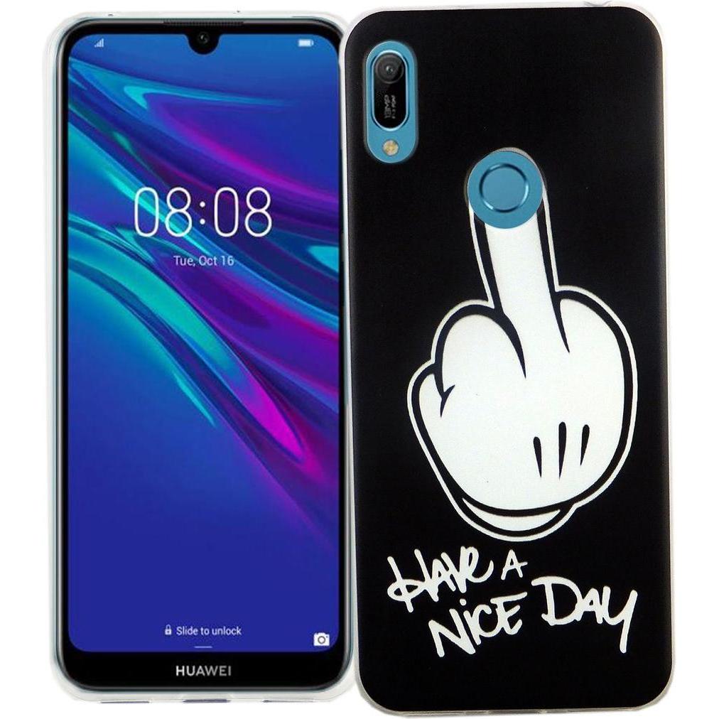 König Design Huawei Y6 2019 Hülle Case Handy Cover Schutz Tasche Schutzhülle Bumper Schwarz (Huawei Y6 (2019)), Smartpho...