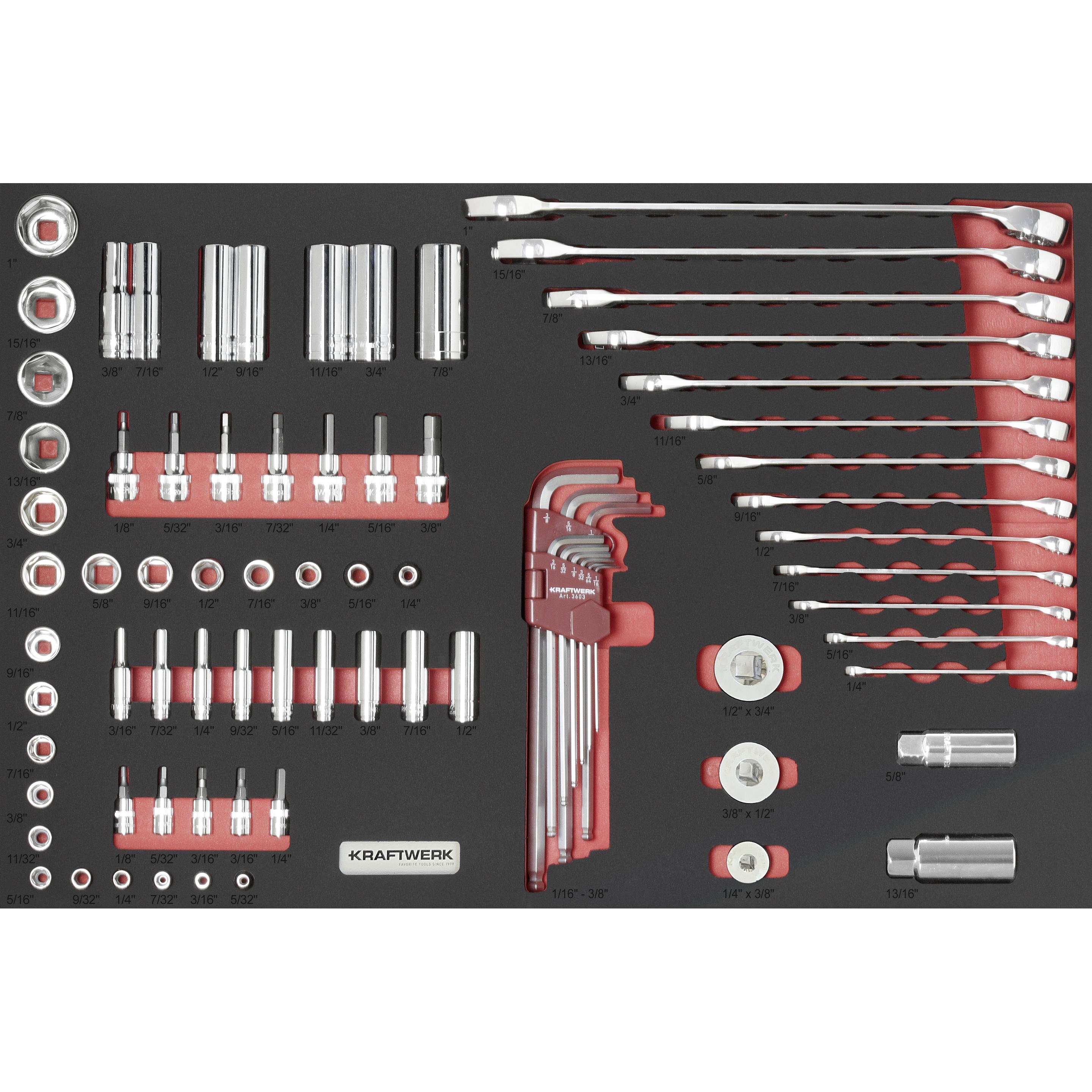 Kraftwerk, Accessori valigetta degli attrezzi, PRO LINE EVA Zoll-Werkzeug-Einlage