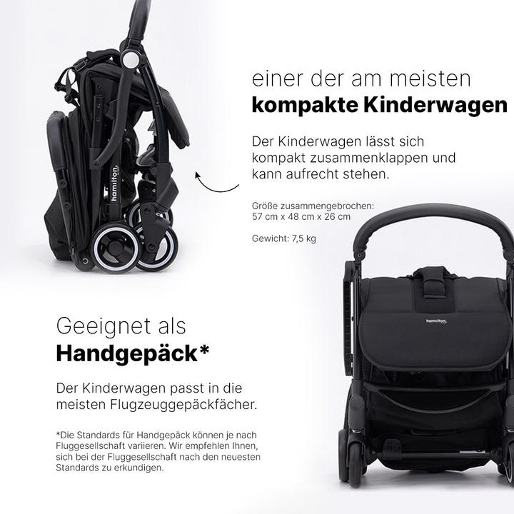 Produktbild Hamilton by yoop Kinderwagen X1 Plus Schwarz