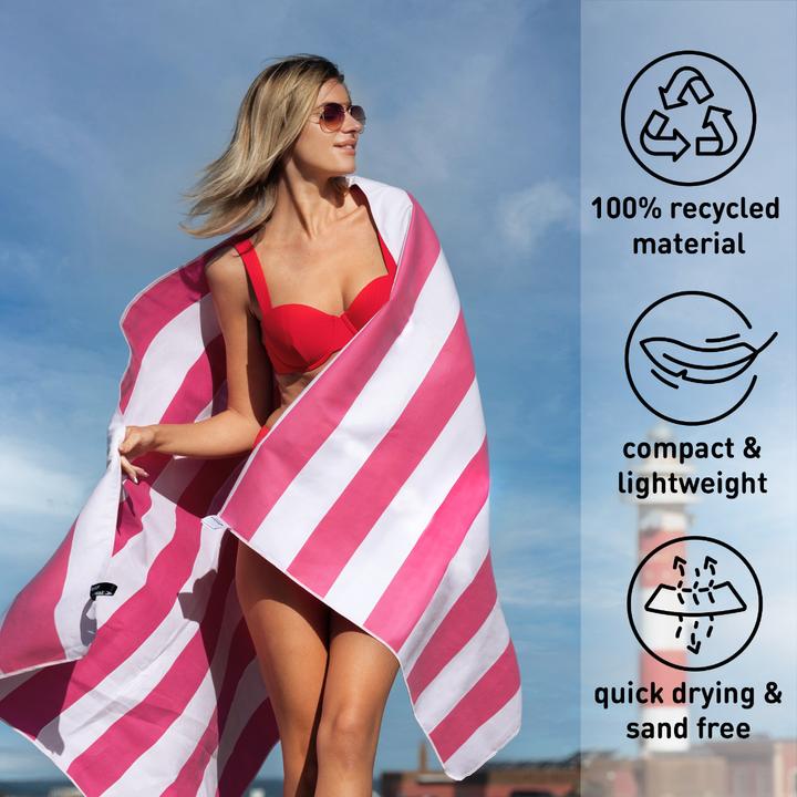 Image du produit Fit-Flip Strandtuch XXL Mikrofaser schnelltrocknendes Badetuch 200x90cm (200 x 90 cm)