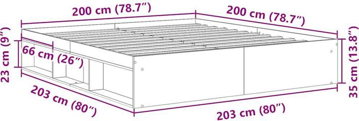 Image du produit vidaXL Bettgestell (200 x 200 cm)