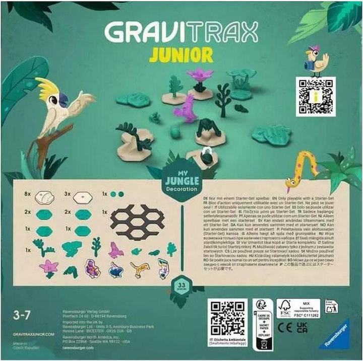Produktbild Ravensburger GraviTrax GraviTrax Junior Extension Jungle - Erweiterbare Kugelbahn
