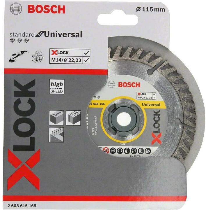 Immagine prodotto Bosch Professional Zubehör Disco diamantato PRO Multi Material X-Lock, 115 x 22,23 mm, 22,23 mm