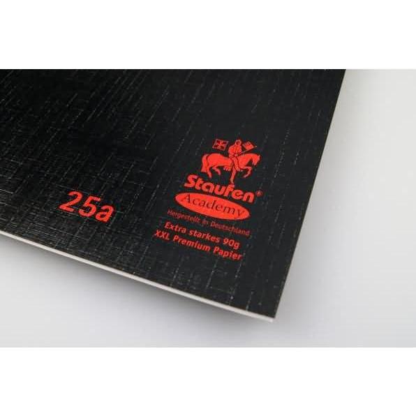 Staufen, Heft + Block, Schulheft Oberschule 9,0 cm Rand Lineatur 25a liniert DIN A4 Aussenrand, 20 Blatt (A4, Liniert, H...
