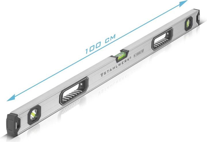 Immagine prodotto Stahlwerk Livella a bolla d'aria W-1000 ST in alluminio con lunghezza di 1000 mm (100 cm)